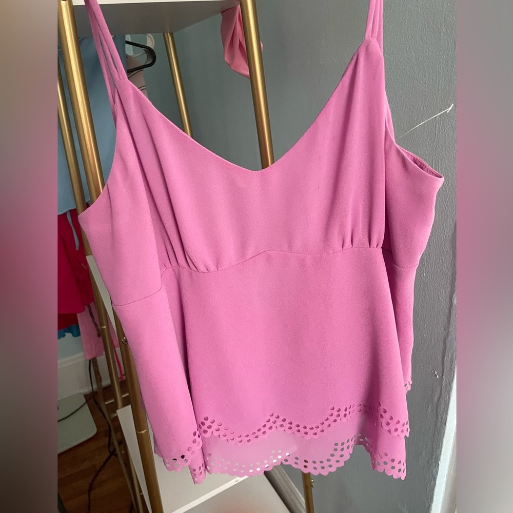 Flowy sleeveless purple top